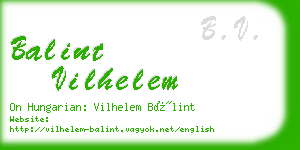 balint vilhelem business card